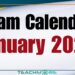 Exam Calendar for January 2026