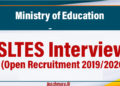 SLTES Interview (Open) 2019/2020
