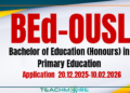 B Ed (Hons) in Primary Education – OUSL