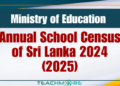 Annual School Census of Sri Lanka 2024