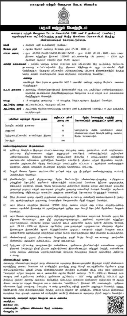 Ministry of Health Vacancies 