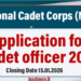 Application for Cadet officer 2026