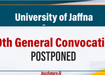 40th General Convocation of University of Jaffna Postponed