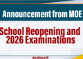 School Reopening and 2026 Examinations