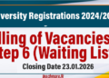 Filling of Vacancies – Step 6
