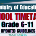 School Timetable Guideline for 2026
