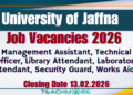University of Jaffna Job Vacancies 2026