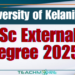 BSc External Degree 2025 - University of Kelaniya