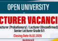 Academic Vacancies: Open University