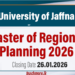 Master of Regional Planning 2026