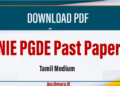 NIE PGDE Past Papers