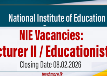 NIE Vacancies: Lecturer II