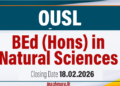 BEd (Hons) in Natural Sciences