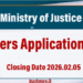 Coroners Application 2026- Ministry of Justice