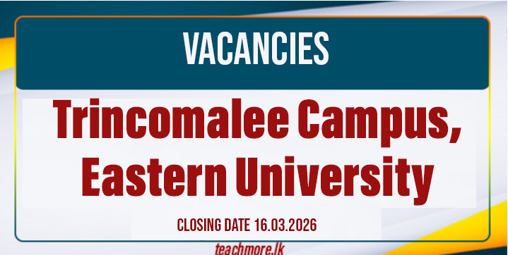 Trincomalee Campus Eastern University Vacancies – 2026
