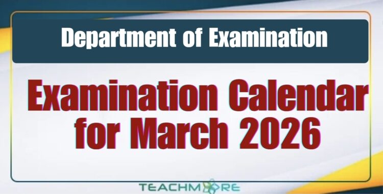 Examination Calendar for March 2026