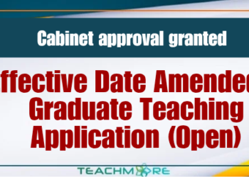 Effective Date Amended – Graduate Teaching Application