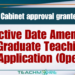 Effective Date Amended – Graduate Teaching Application