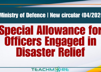 Special Allowance for Officers Engaged in Disaster Relief