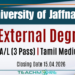 BA External Degree - University of Jaffna