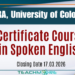 Certificate Course in Spoken English
