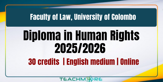 Diploma in Human Rights 2025/2026 - University of Colombo