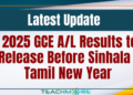 2025 GCE A/L Results to Release Before Sinhala & Tamil New Year – Latest Update
