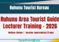 Ruhunu Area Tourist Guide Lecturer Training – 2026