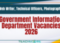 Government Information Department Vacancies 2026