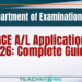 GCE A/L Application 2026: Complete Guide for Students