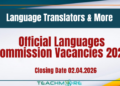 Official Languages Commission Vacancies 2026