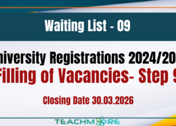 University Registrations 2024/2025: Waiting List (Step 9)