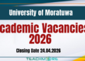 Academic Vacancies 2026 - University of Moratuwa