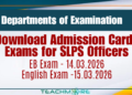 Download Admission Cards Exams for SLPS Officers