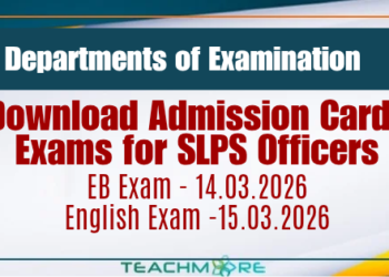 Download Admission Cards Exams for SLPS Officers