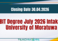 BIT Degree July 2026 Intake - University of Moratuwa