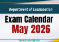 May 2026 Examination Calendar