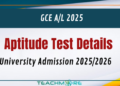 University Aptitude Test Application 2026