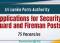 Applications for Security Guard and Fireman