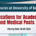 University of Kelaniya Opens Applications for Academic and Medical Posts