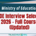 NCOE Interview Selected List 2026
