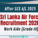 Sri Lanka Air Force Work Aide Recruitment 2026