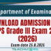 Admission Cards - SLPS Grade III Examination 2025 (2026)