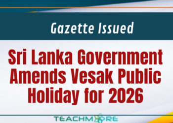 Amends Vesak Public Holiday for 2026