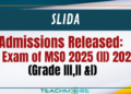 Admissions Released: EB Exam of MSO 2025 (II) 2026