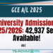 University Admissions 2025/2026