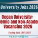 Ocean University: Academic and Non-Academic Vacancies 2026