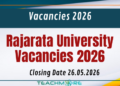 Rajarata University Vacancies 2026