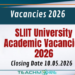 SLIIT University Academic Vacancies 2026