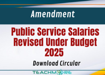 Amendment: Public Service Salaries Revised Under Budget 2025
